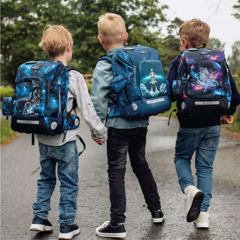 BECKMANN Schulranzen ACTIVE AIR FLX 6 tlg - Ninja Kinder mit Schulranzen