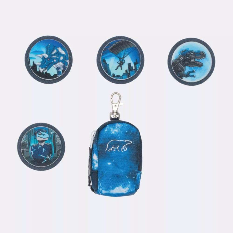 BECKMANN Schulranzen ACTIVE AIR FLX 6 tlg - Tech Rex Buttons