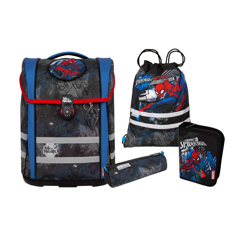 MC NEILL Schulranzen PERFECTO DISNEY Set 5 tlg - Spider Man