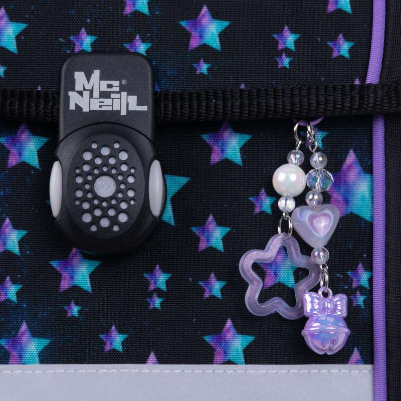 MC NEILL Schulranzen-Set ERGO COMPACTO 5 tlg - Star Night Ansicht mit Charms