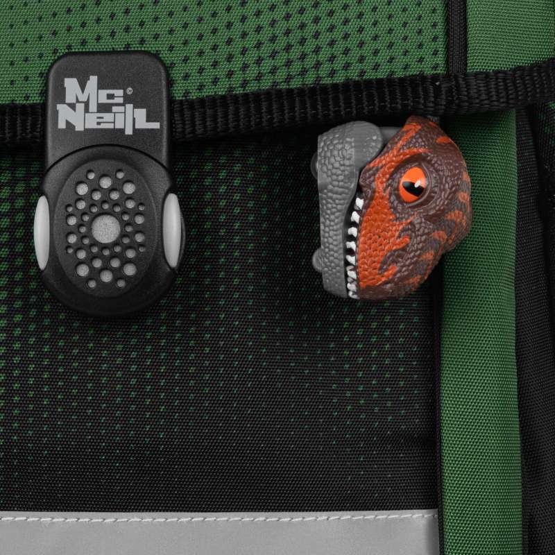MC NEILL Schulranzen-Set PERFECTO 5 tlg - Gradient Grass Ansicht mit Charms