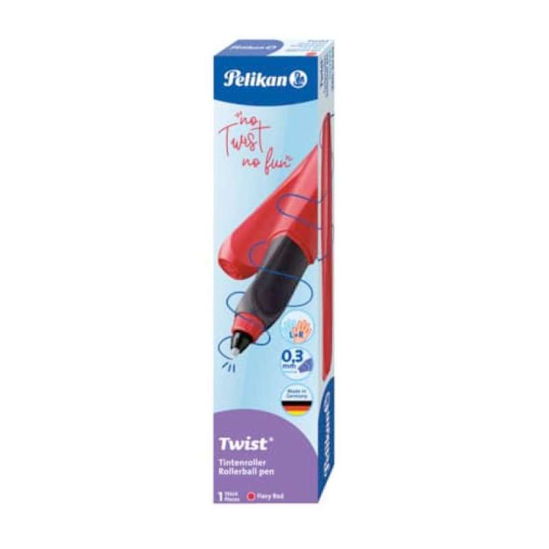 PELIKAN Tintenroller Twist für Rechts- & Linkshänder rot Verpackung