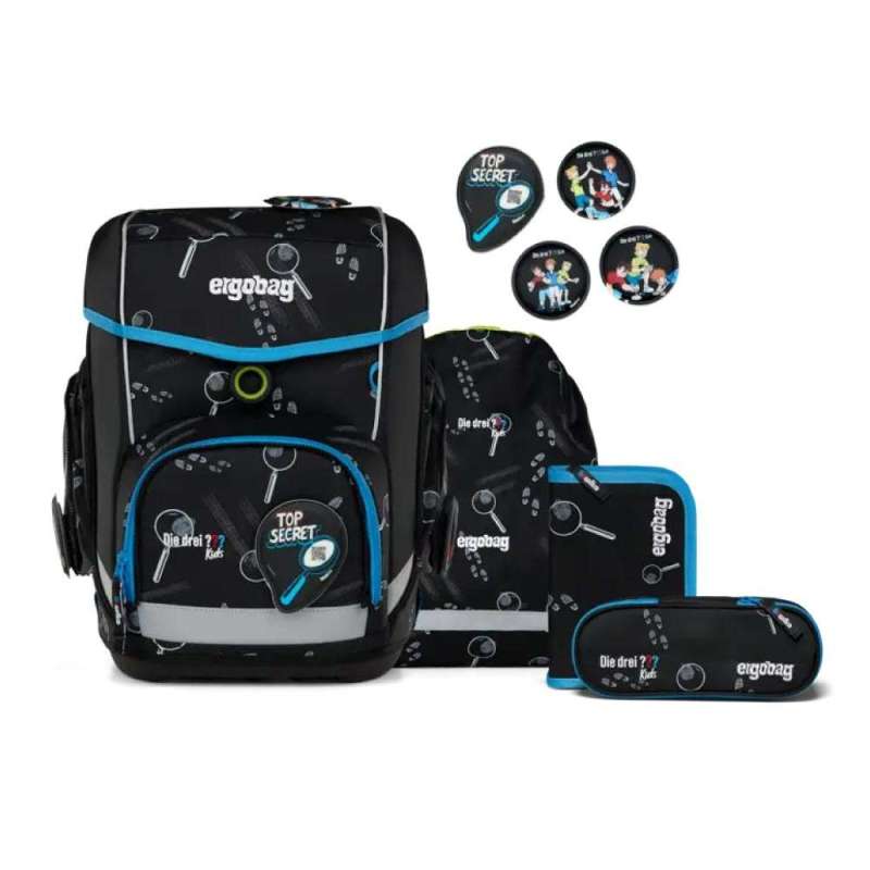 ERGOBAG Schulranzen Set 5 tlg CUBO - Bärdetektiv