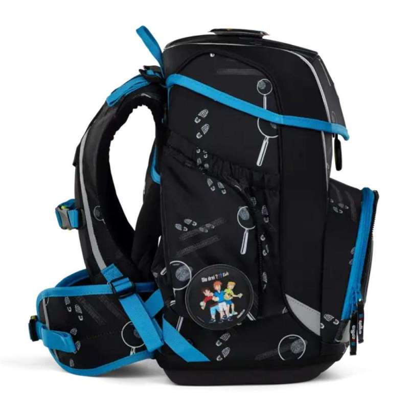ERGOBAG Schulranzen Set 5 tlg CUBO - Bärdetektiv rechte Seite