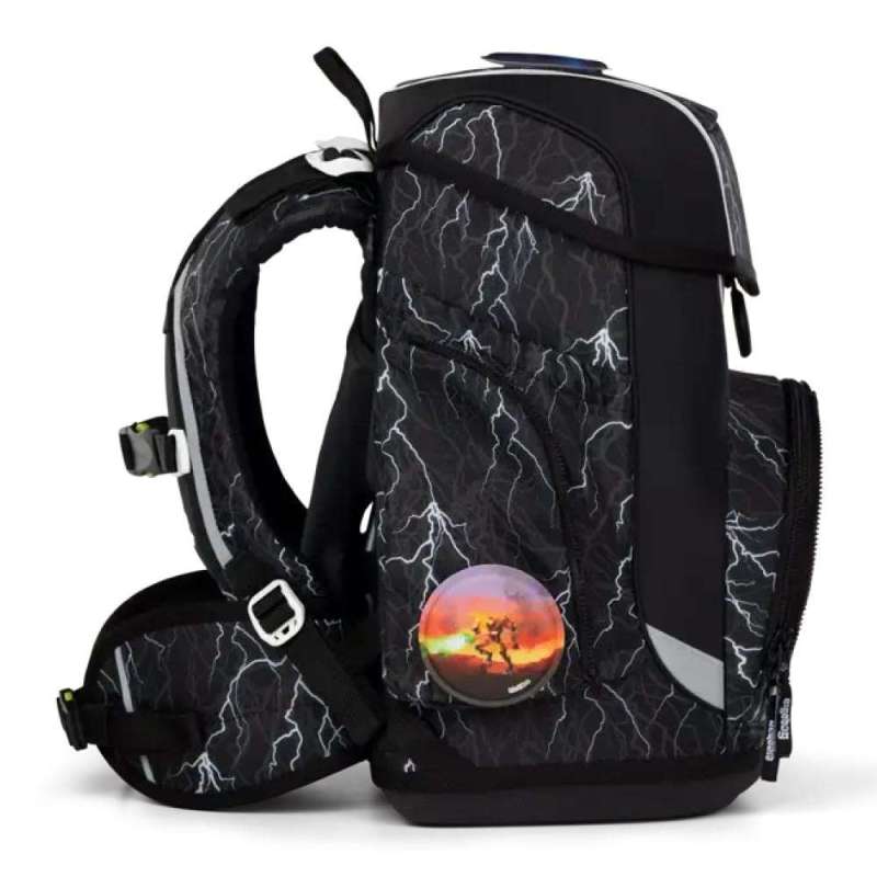 ERGOBAG Schulranzen Set 5 tlg CUBO - Super ReflektBär rechte Seite