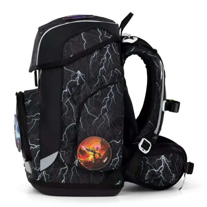 ERGOBAG Schulranzen Set 5 tlg CUBO - Super ReflektBär linke Seite