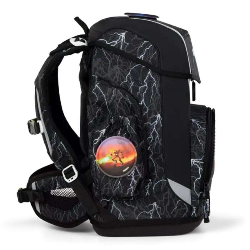 ERGOBAG Schulranzen Set 6 tlg CUBO LIGHT - Super ReflektBär rechte Seite