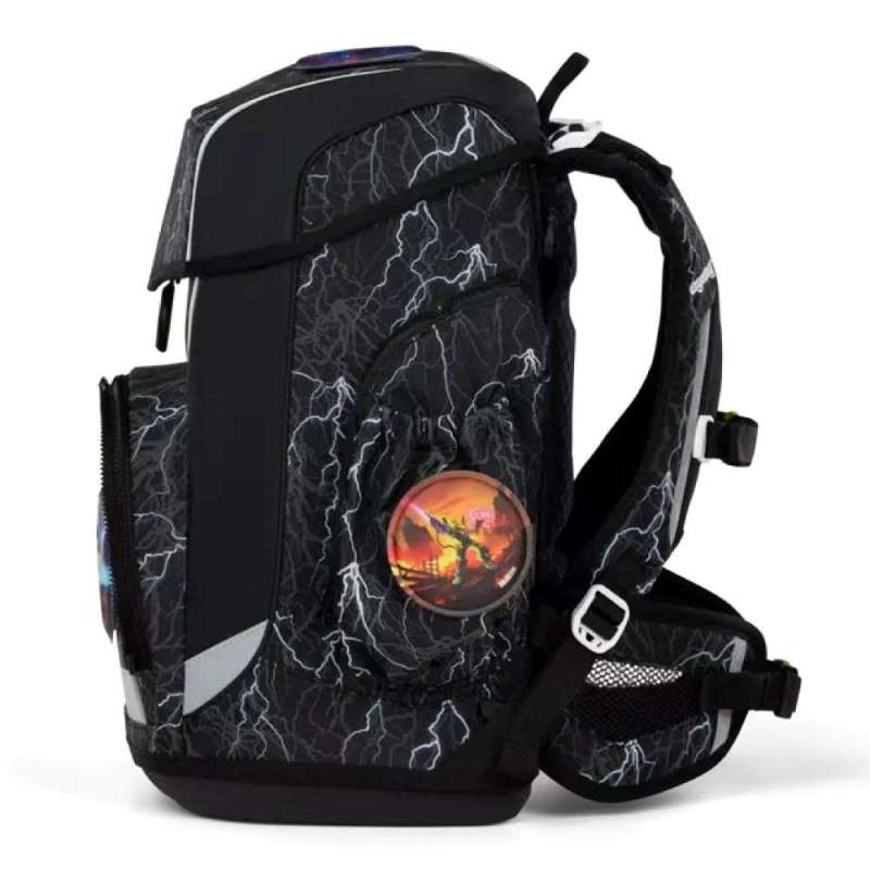 ERGOBAG Schulranzen Set 6 tlg CUBO LIGHT - Super ReflektBär linke Seite