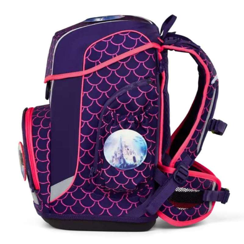 ERGOBAG Schulranzen Set 6 tlg CUBO LIGHT - PerlentauchBär linke Seite