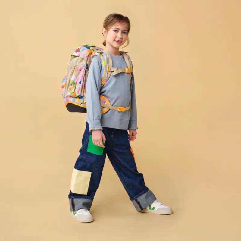 ERGOBAG Schulrucksack Set 6 tlg PACK - Flower PowBär Kind mit Schulranzen Front