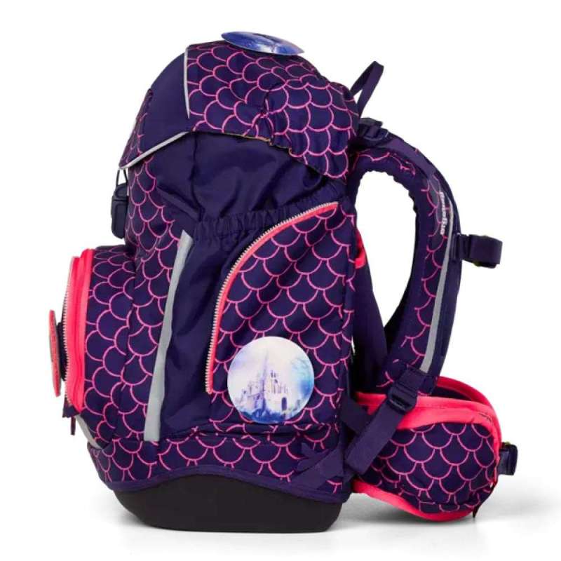 ERGOBAG Schulrucksack Set 6 tlg PACK - PerlentauchBär linke Seite