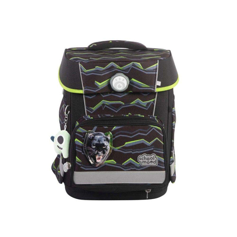 SCHOOL MOOD Schulranzen Set 7 tlg CHAMPION MAXX - Finn Raubkatze Front
