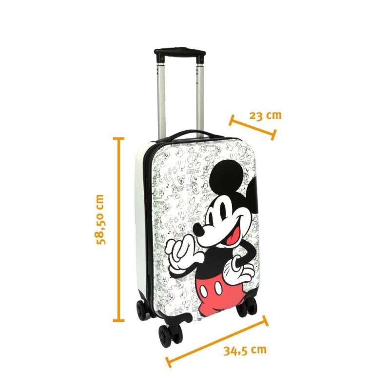 SCOOLI Kinderkoffer Trolley 20' - Mickey Mouse Maßangabe