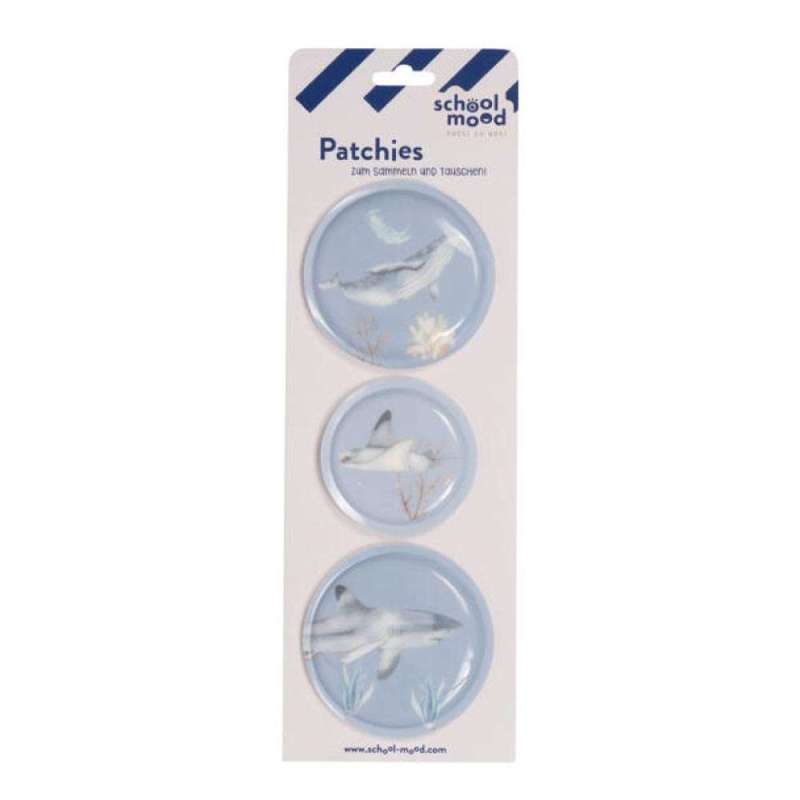 SCHOOL MOOD Patchy 3er-Set - Aqua verpackt