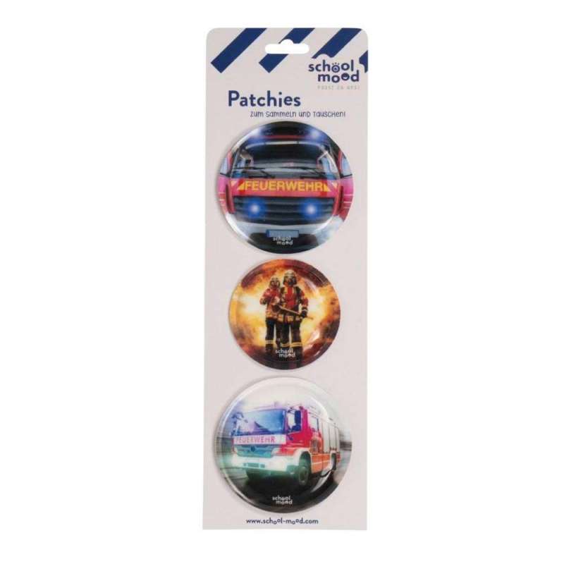 SCHOOL MOOD Patchy 3er-Set - Feuerwehr verpackt