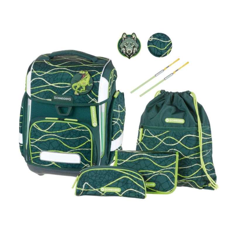 SCHNEIDERS Schulranzen 9 tlg Set ERGOLITE - Jurassic