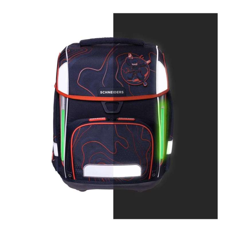 SCHNEIDERS Schulranzen 9 tlg Set ERGOLITE - Ninja reflektierend