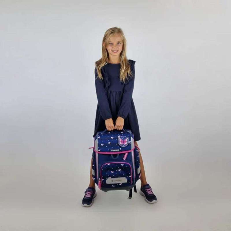 SCHNEIDERS Schulranzen 9 tlg Set ERGOLITE - Lucky Girl Kind mit Schulranzen Front