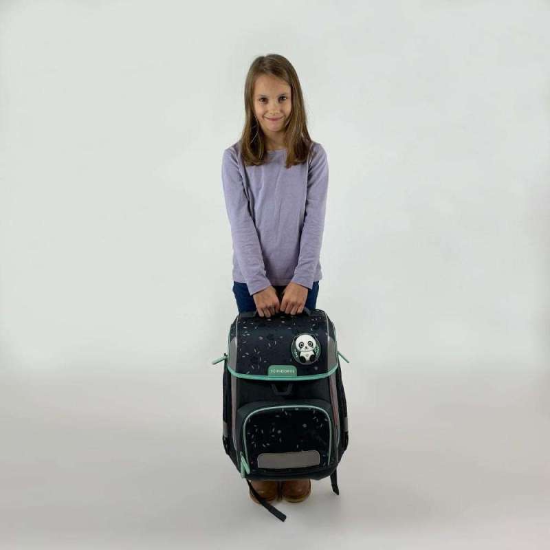 SCHNEIDERS Schulranzen 9 tlg Set ERGOLITE - Mint Meadow Kind mit Schulranzen Front