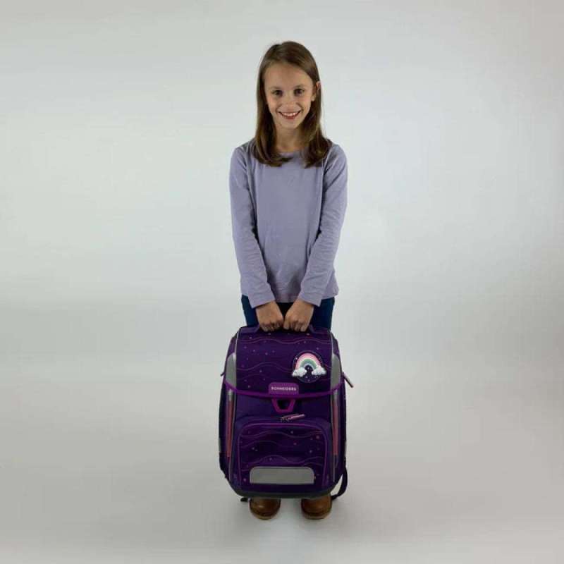 SCHNEIDERS Schulranzen 9 tlg Set ERGOLITE - Purple Dream Kind mit Schulranzen Front