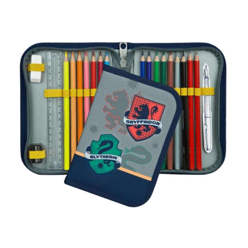 SCOOLI Schulranzen Set EasyFit 5 tlg - Harry Potter Schüleretui offen & geschlossen