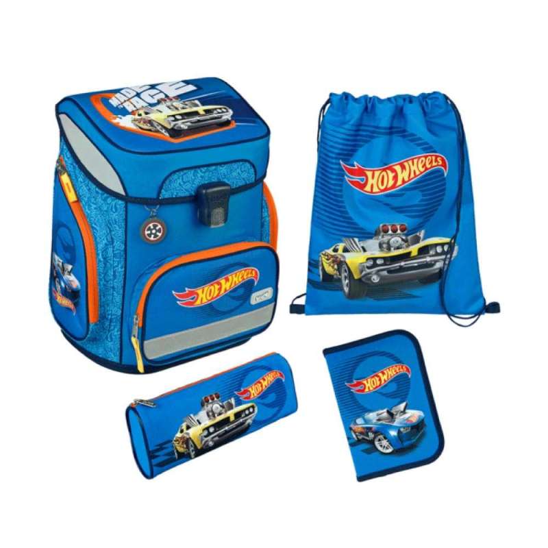 SCOOLI Schulranzen Set EasyFit 5 tlg - Hot Wheels