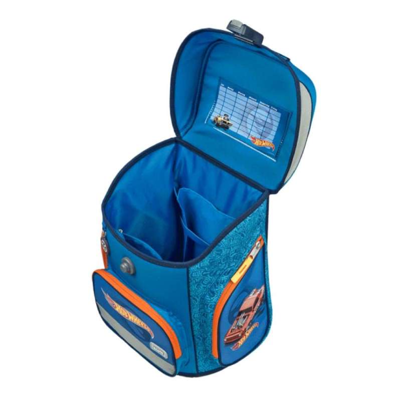 SCOOLI Schulranzen Set EasyFit 5 tlg - Hot Wheels seitlich offen