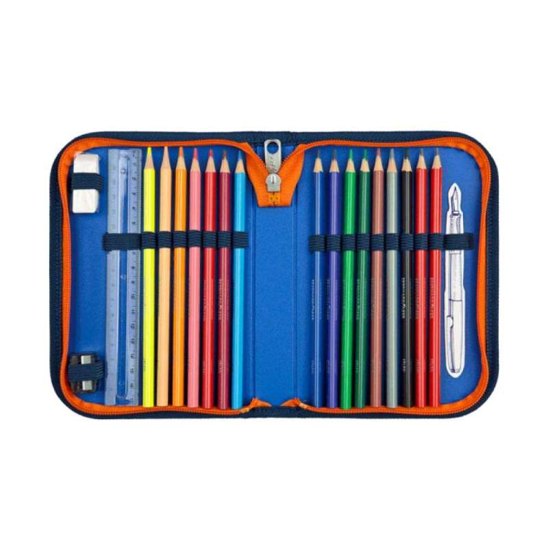 SCOOLI Schulranzen Set EasyFit 5 tlg - Hot Wheels Schüleretui offen