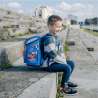 SCOOLI Schulranzen Set EasyFit 5 tlg - Hot Wheels Kind mit Schulranzen seitlich sitzend