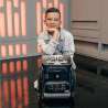 SCOOLI Schulranzen Set EasyFit 5 tlg - Star Wars Kind mit Schulranzen sitzend Front