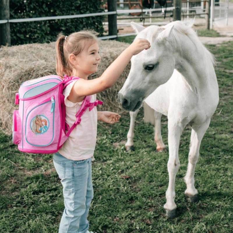 SCOOLI Schulranzen Set EasyFit 5 tlg - Bibi & Tina Kind mit Schulranzen und Pony