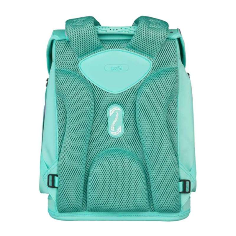 SCOOLI Schulranzen Set EasyFit 5 tlg - Butterfly Wishes Rückansicht mit Tragegurten oben