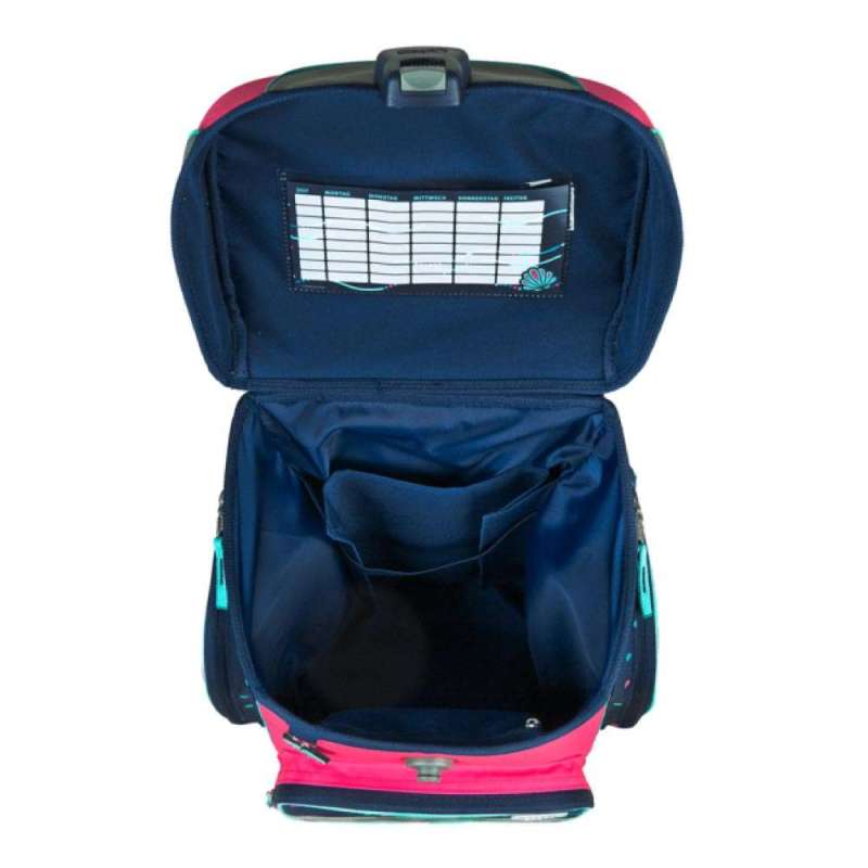SCOOLI Schulranzen Set EasyFit 5 tlg - Dotty Dolphin offen Front
