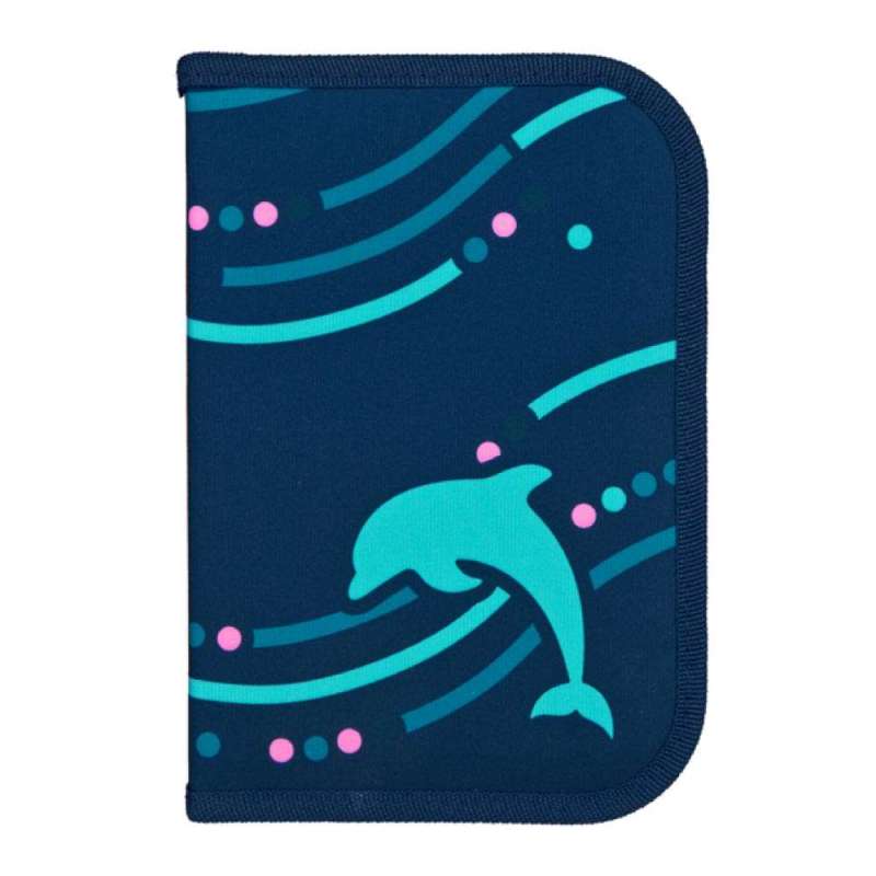 SCOOLI Schulranzen Set EasyFit 5 tlg - Dotty Dolphin Schüleretui Front
