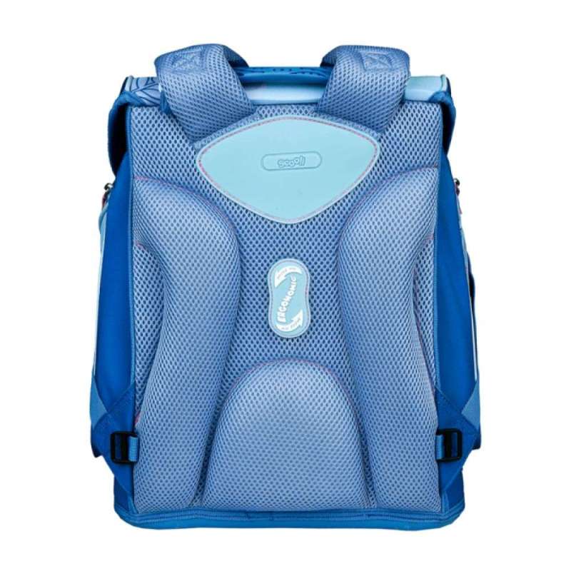 SCOOLI Schulranzen Set EasyFit 5 tlg - Lilo & Stitch Rückansicht mit Tragegurte oben