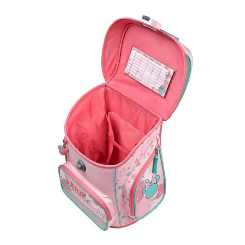 SCOOLI Schulranzen Set EasyFit 5 tlg - Minnie Mouse seitlich offen