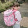 SCOOLI Schulranzen Set EasyFit 5 tlg - Minnie Mouse Kind mit Schulranzen Rückansicht