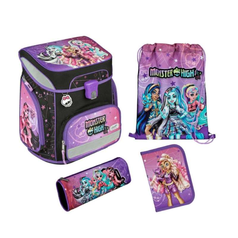SCOOLI Schulranzen Set EasyFit 5 tlg - Monster High