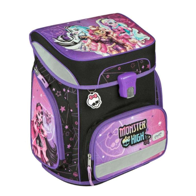 SCOOLI Schulranzen Set EasyFit 5 tlg - Monster High seitliche Front