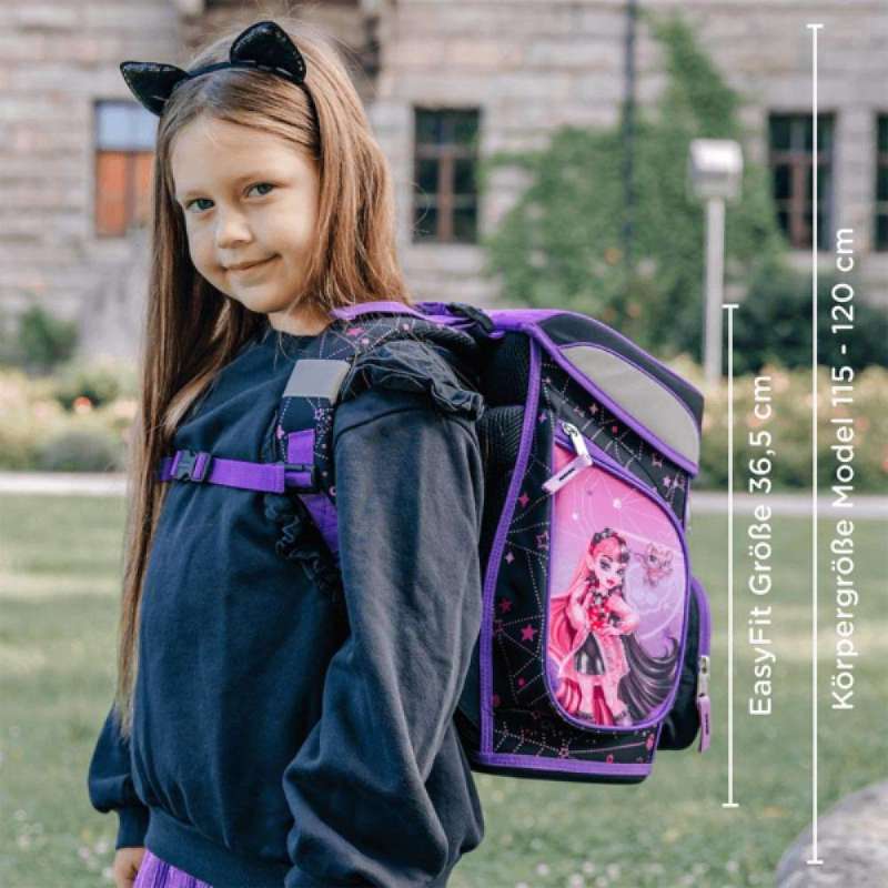 SCOOLI Schulranzen Set EasyFit 5 tlg - Monster High Maßangaben
