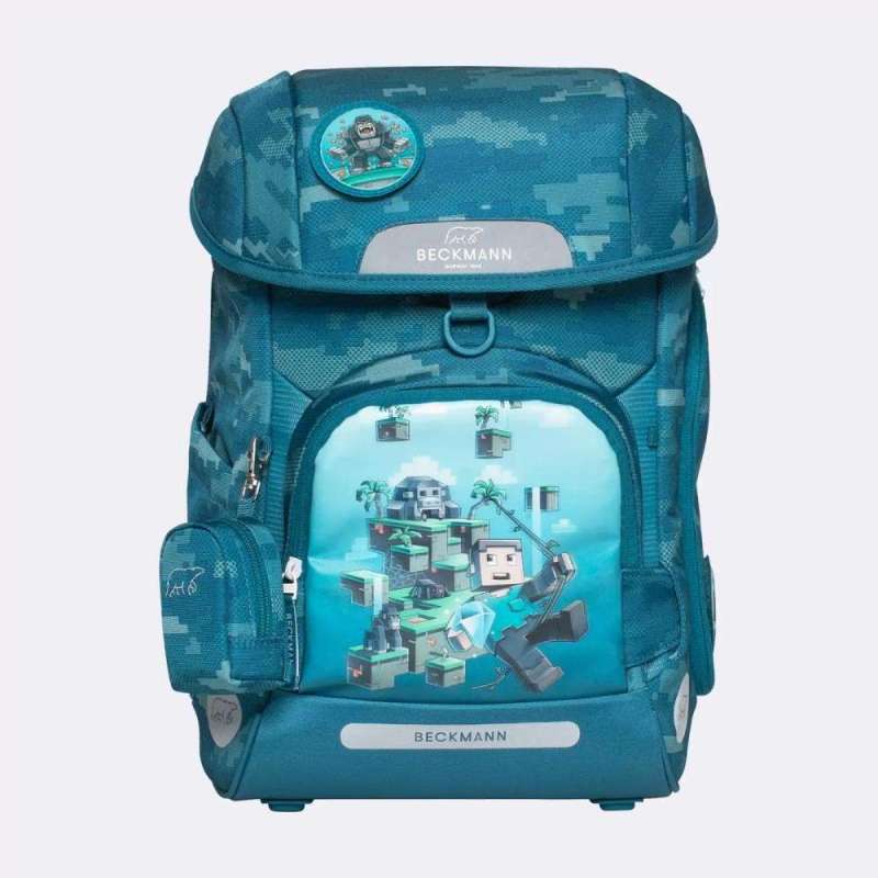 BECKMANN Schulranzen Set AIR PLUS 6 tlg - Jungle Game Front