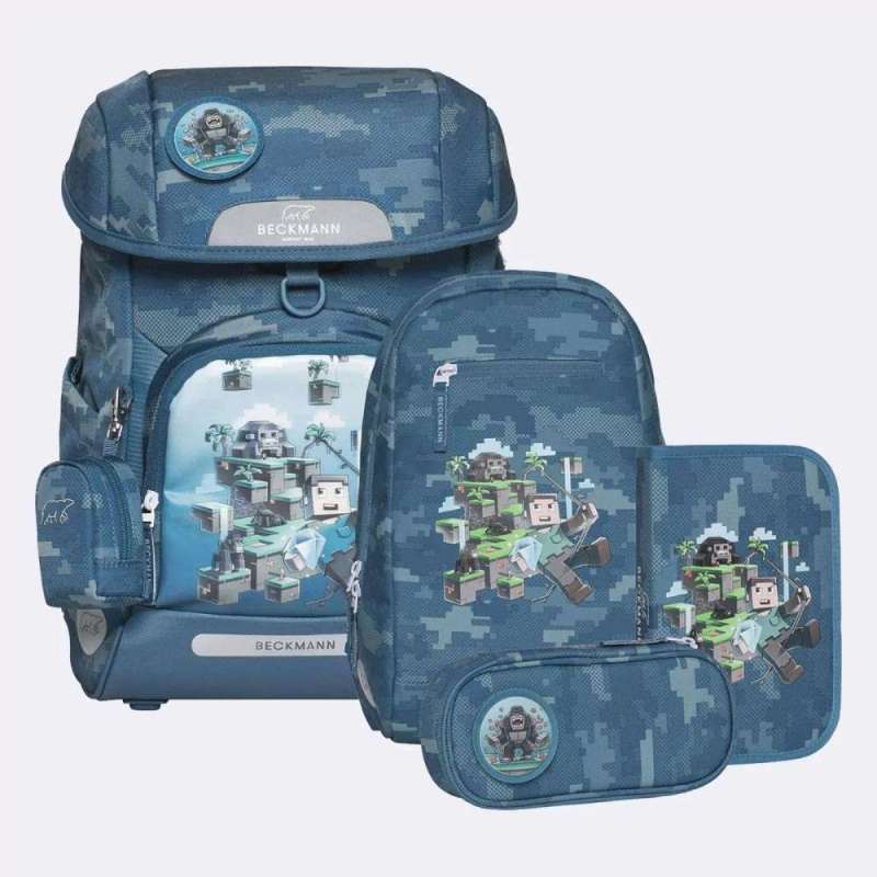 BECKMANN Schulranzen Set AIR PLUS 6 tlg - Jungle Game