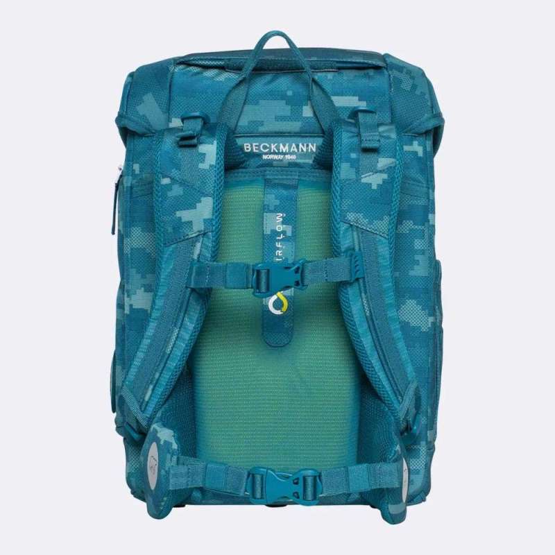 BECKMANN Schulranzen Set AIR PLUS 6 tlg - Jungle Game Rückansicht