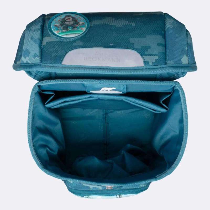 BECKMANN Schulranzen Set AIR PLUS 6 tlg - Jungle Game offen oben