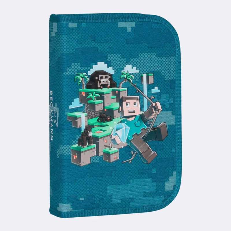 BECKMANN Schulranzen Set AIR PLUS 6 tlg - Jungle Game Schüleretui Front