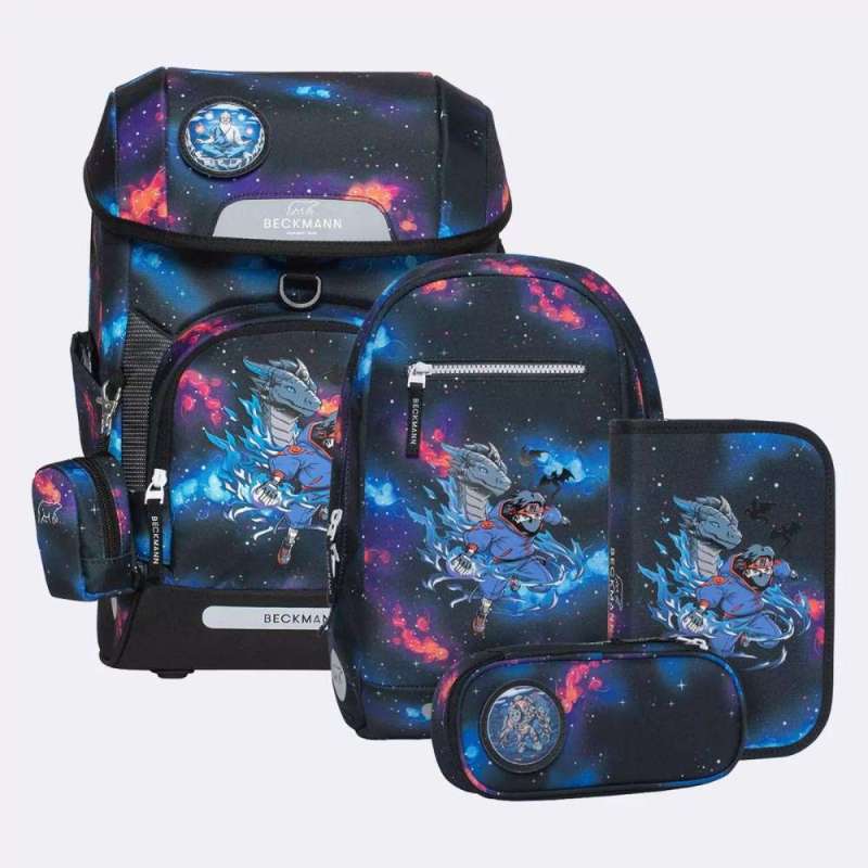 BECKMANN Schulranzen Set AIR PLUS 6 tlg - Ninja Elements