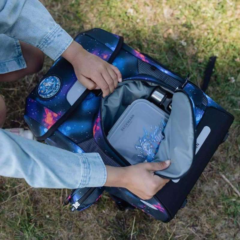 BECKMANN Schulranzen Set AIR PLUS 6 tlg - Ninja Elements Schüleretui Kind mit Schulranzen