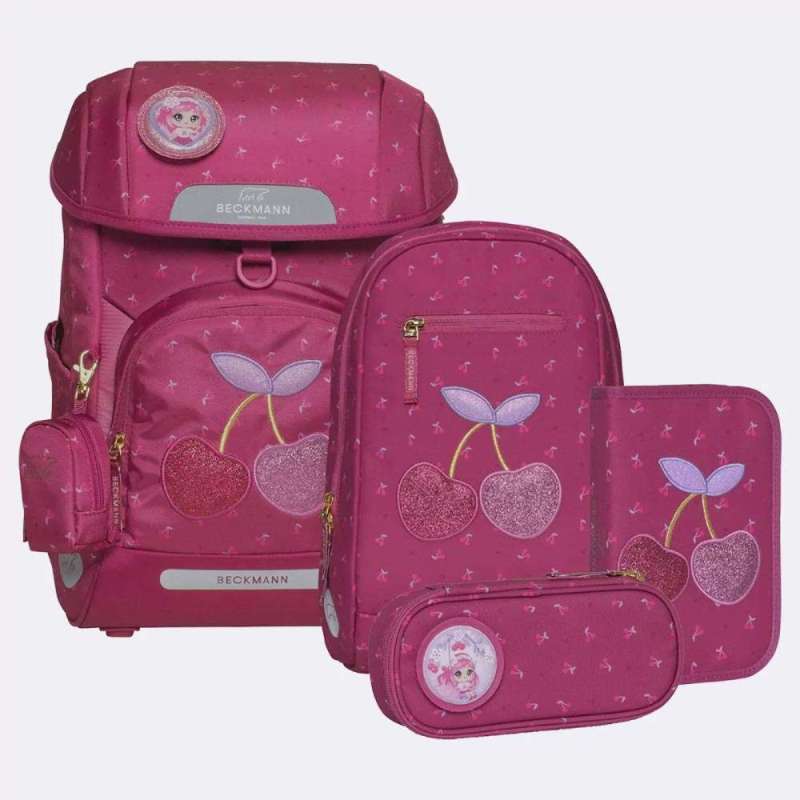 BECKMANN Schulranzen Set AIR PLUS 6 tlg - Cherry
