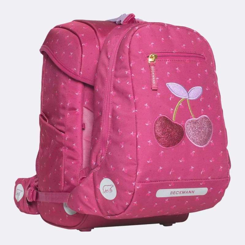 BECKMANN Schulranzen Set AIR PLUS 6 tlg - Cherry Schulranzen mit Sporttasche