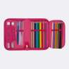 BECKMANN Schulranzen Set AIR PLUS 6 tlg - Cherry Schüleretui offen